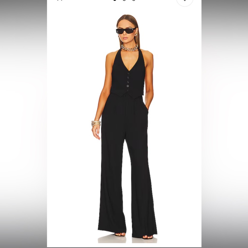 Amanda Uprichard Isadore Jumpsuit in Black Small (Never Worn)
